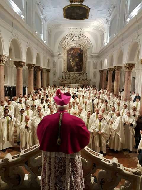 L'incontro del vescovo Marino con il clero nolano